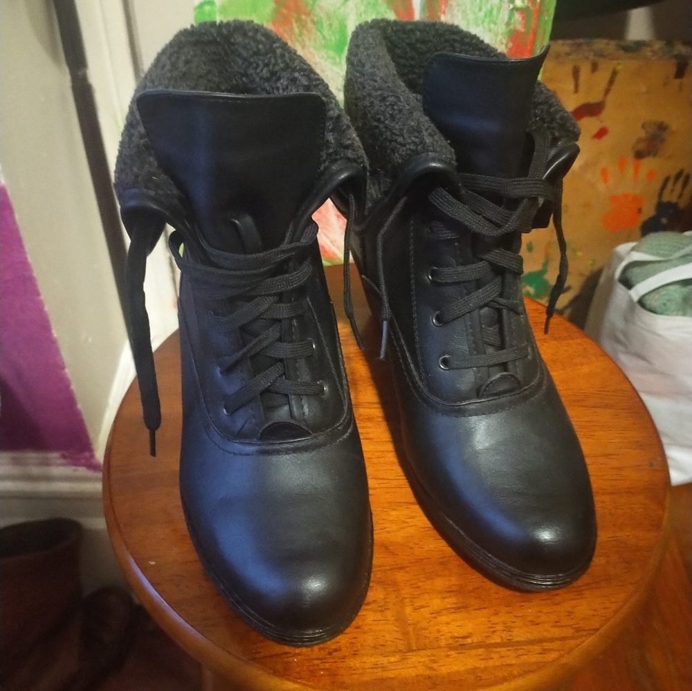 Vegan Wedge Booties